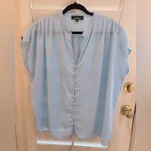 Lulus Blue Blouse Top Size L
